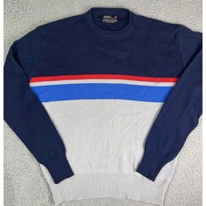 Vintage Tyrolia by HEAD Mens Striped Sweater XL Colorful Knit Acrylic Wool